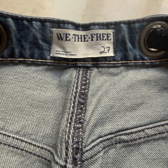 We The Free Blue Washed Wide Leg Jeans - Picture 6 of 7